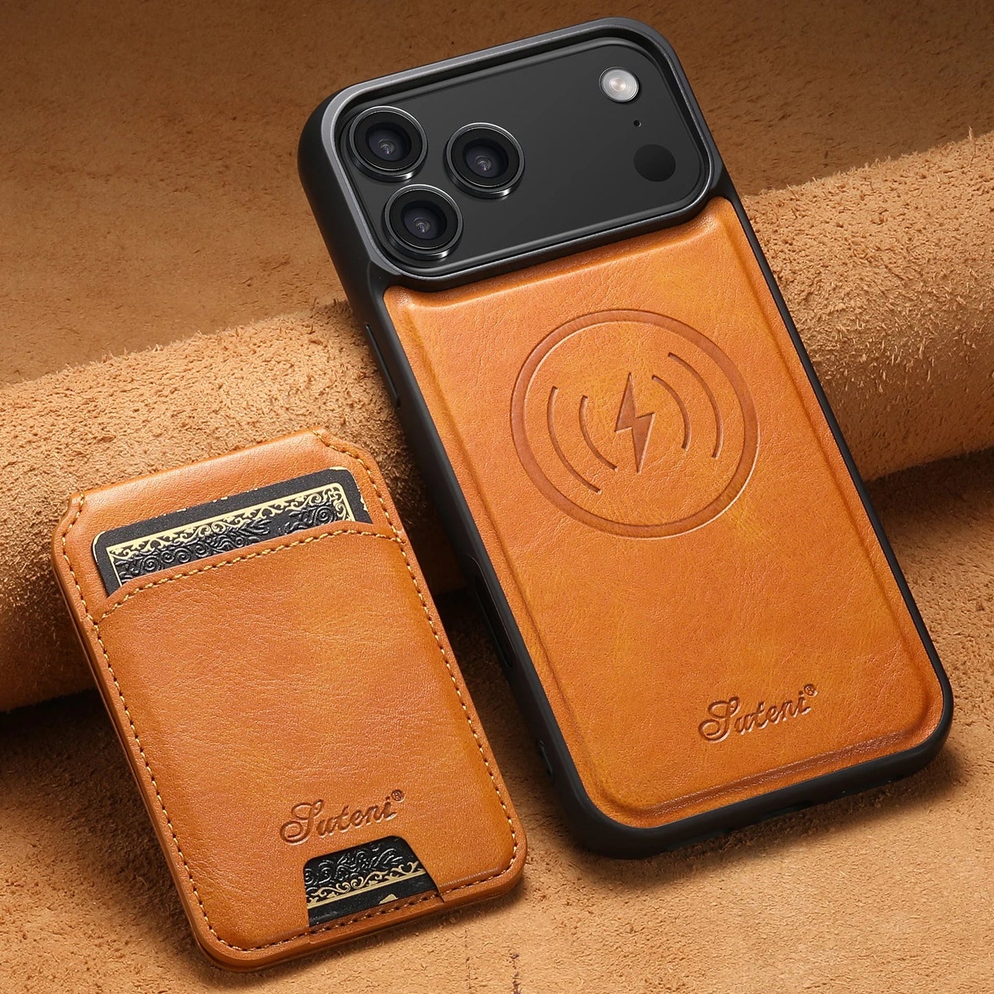 Faux Leather iPhone Cardholder Case