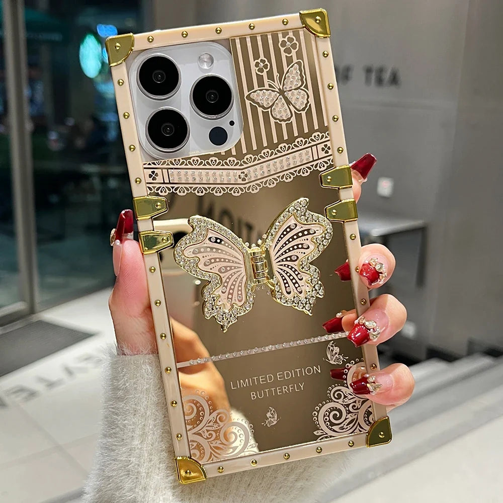 iPhone Shockproof Diamond Butterfly Case