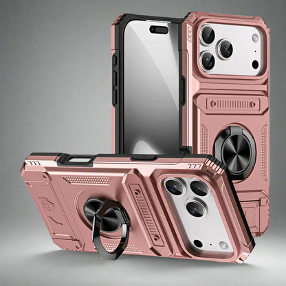 iPhone 17 Shockproof Cardholder Case