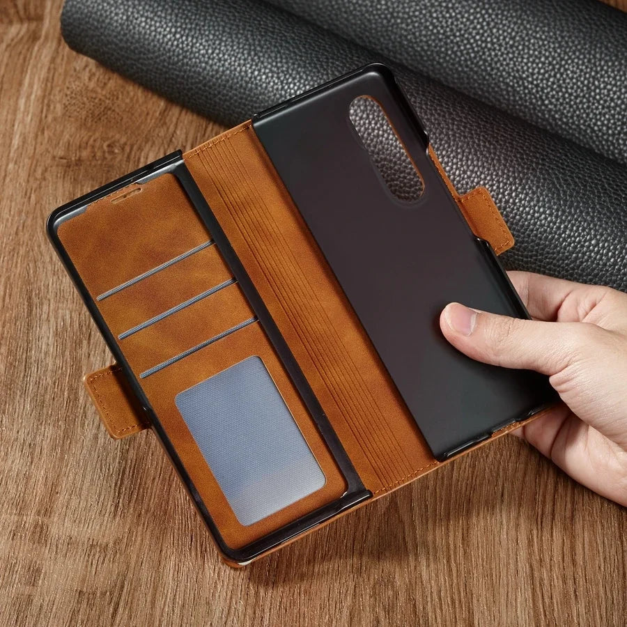 PU Leather Samsung Z Fold Wallet Case