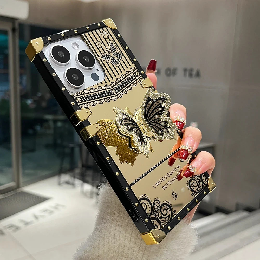 iPhone Shockproof Diamond Butterfly Case