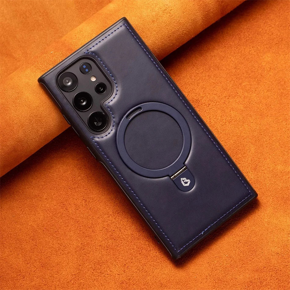 Samsung PU Leather Ring Holder Case