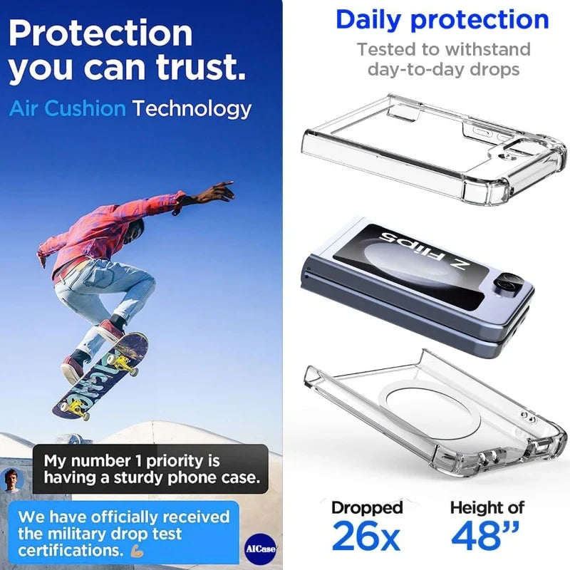 Samsung Z Flip Shockproof Clear Case