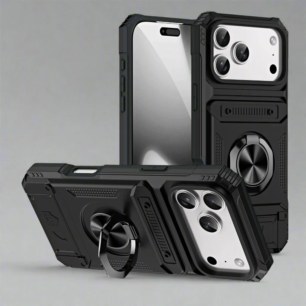 iPhone 17 Shockproof Cardholder Case