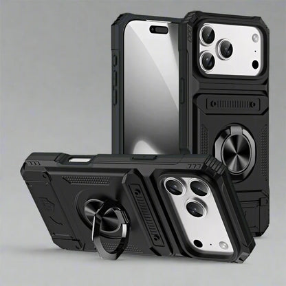 iPhone 17 Shockproof Cardholder Case
