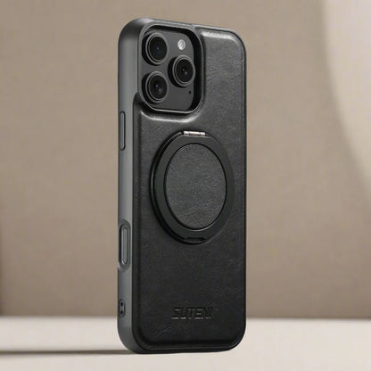 iPhone Ring Holder Leather Phone Case