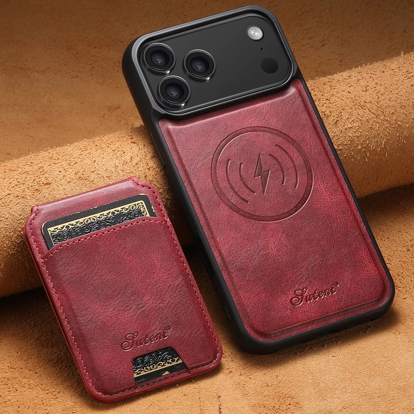 Faux Leather iPhone Cardholder Case