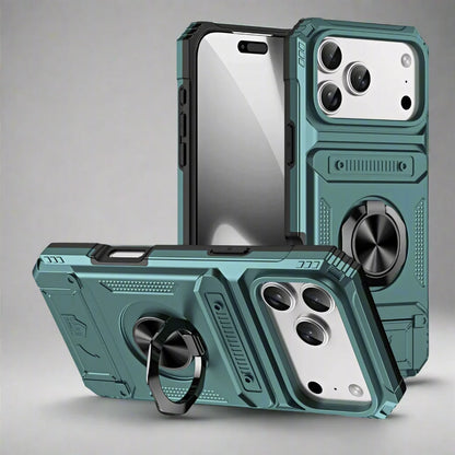 iPhone 17 Shockproof Cardholder Case
