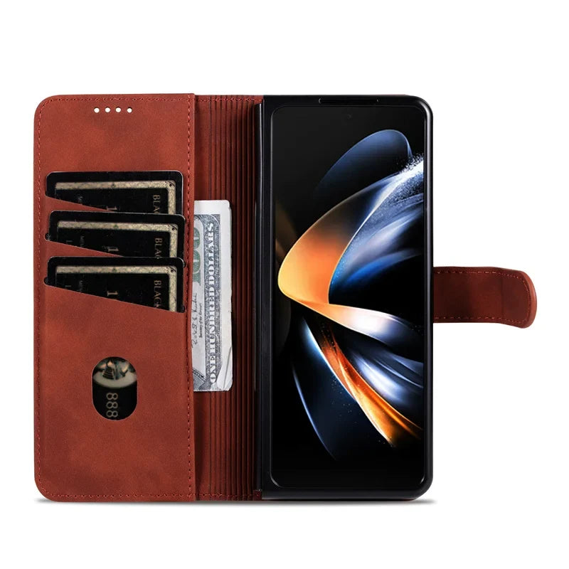 Samsung Z Fold Leather Wallet Case