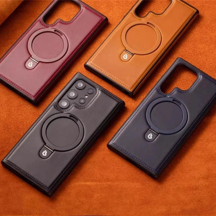Samsung PU Leather Ring Holder Case