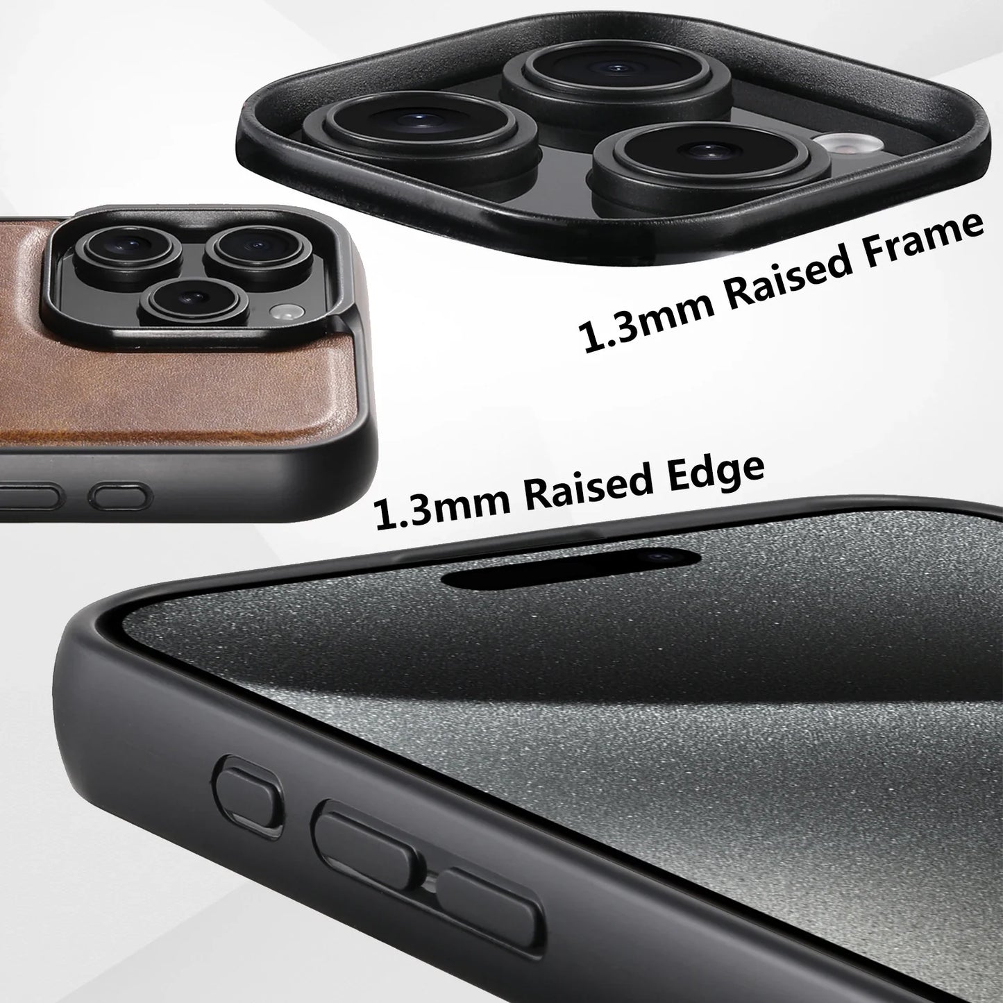 iPhone Ring Holder Leather Phone Case