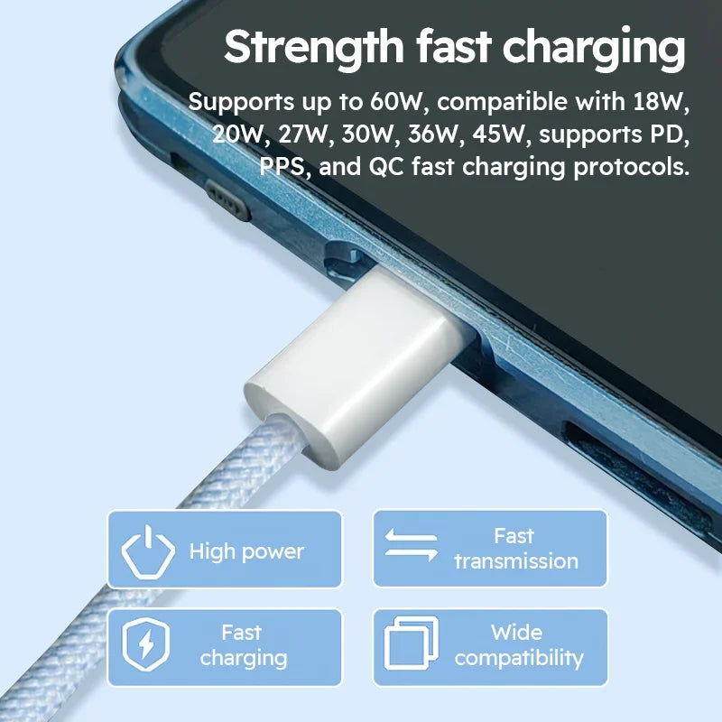 60W USB Type C Cable