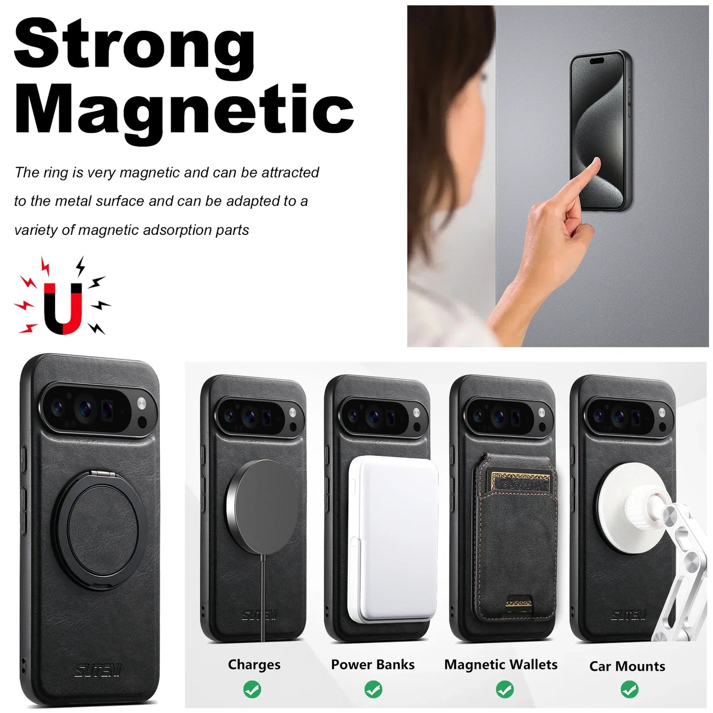 Google Pixel Magnetic Ring Holder Case