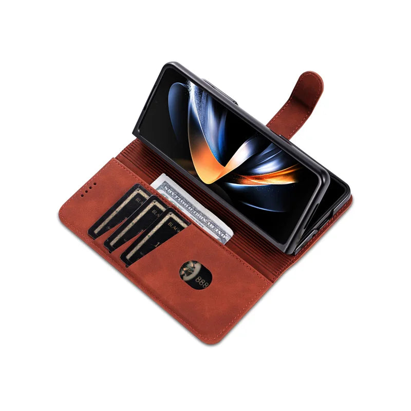 Samsung Z Fold Leather Wallet Case