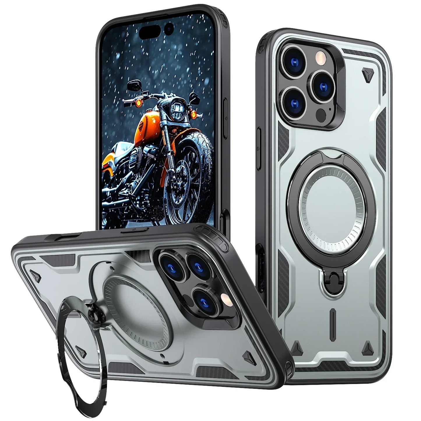 iPhone MagSafe Shockproof Ring Holder Case