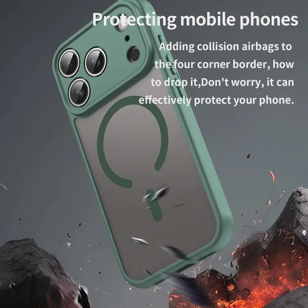 iPhone 17 Shockproof Matte Translucent Case
