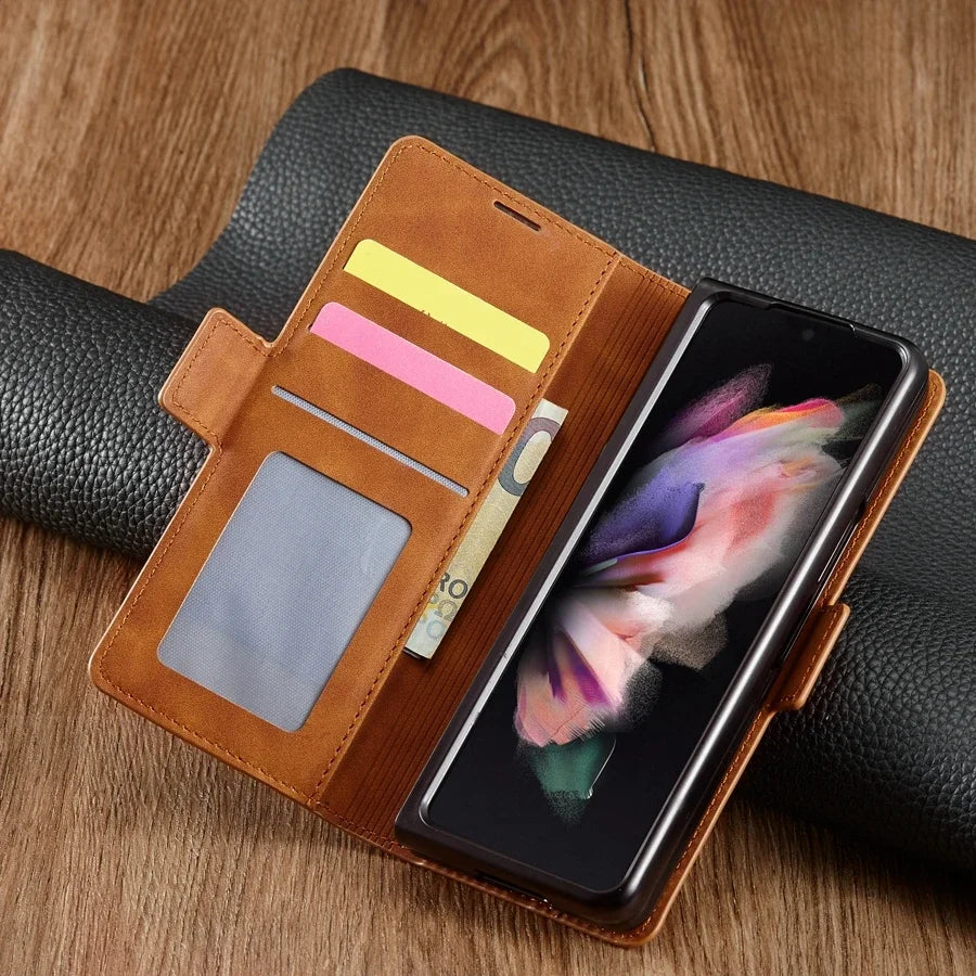 PU Leather Samsung Z Fold Wallet Case