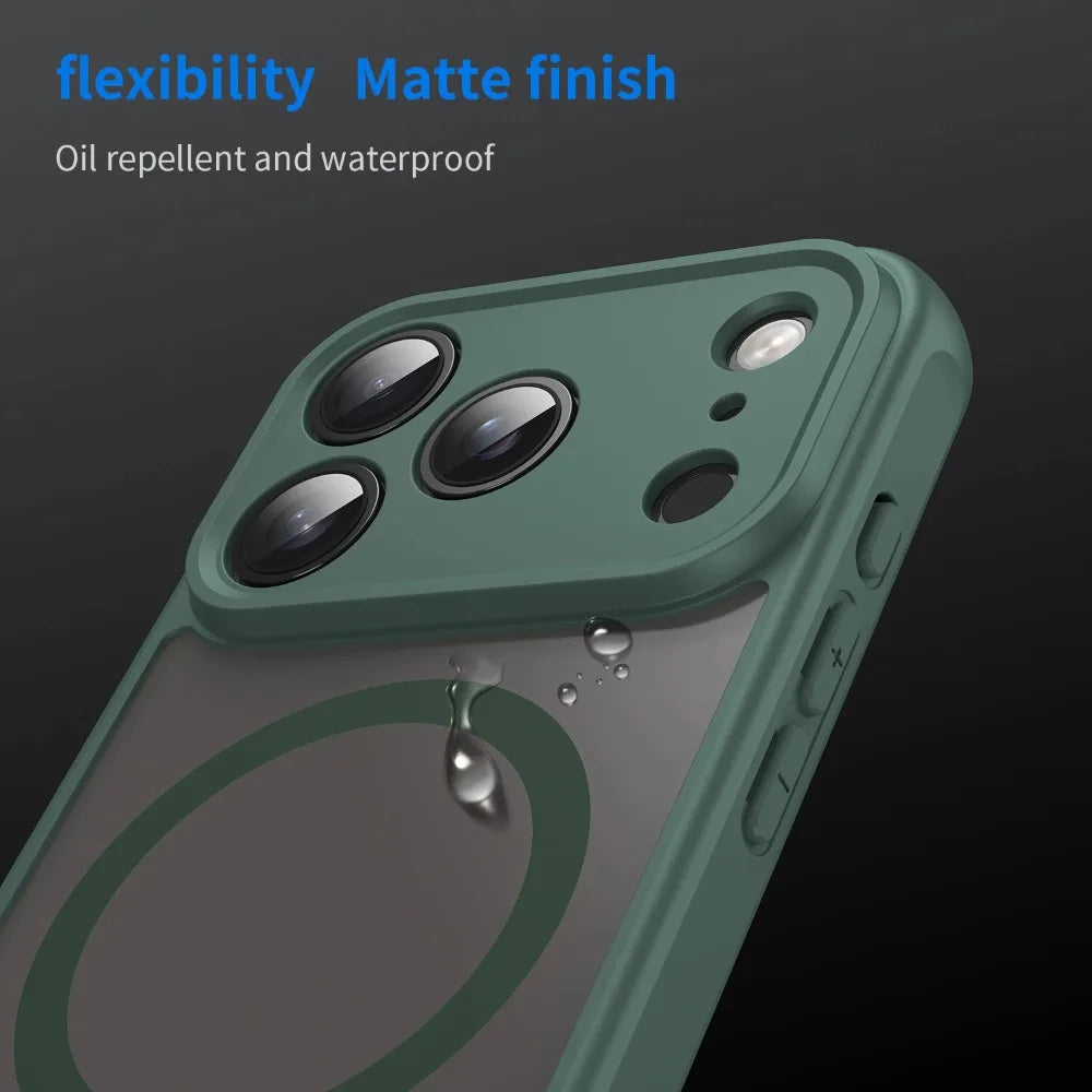 iPhone 17 Shockproof Matte Translucent Case