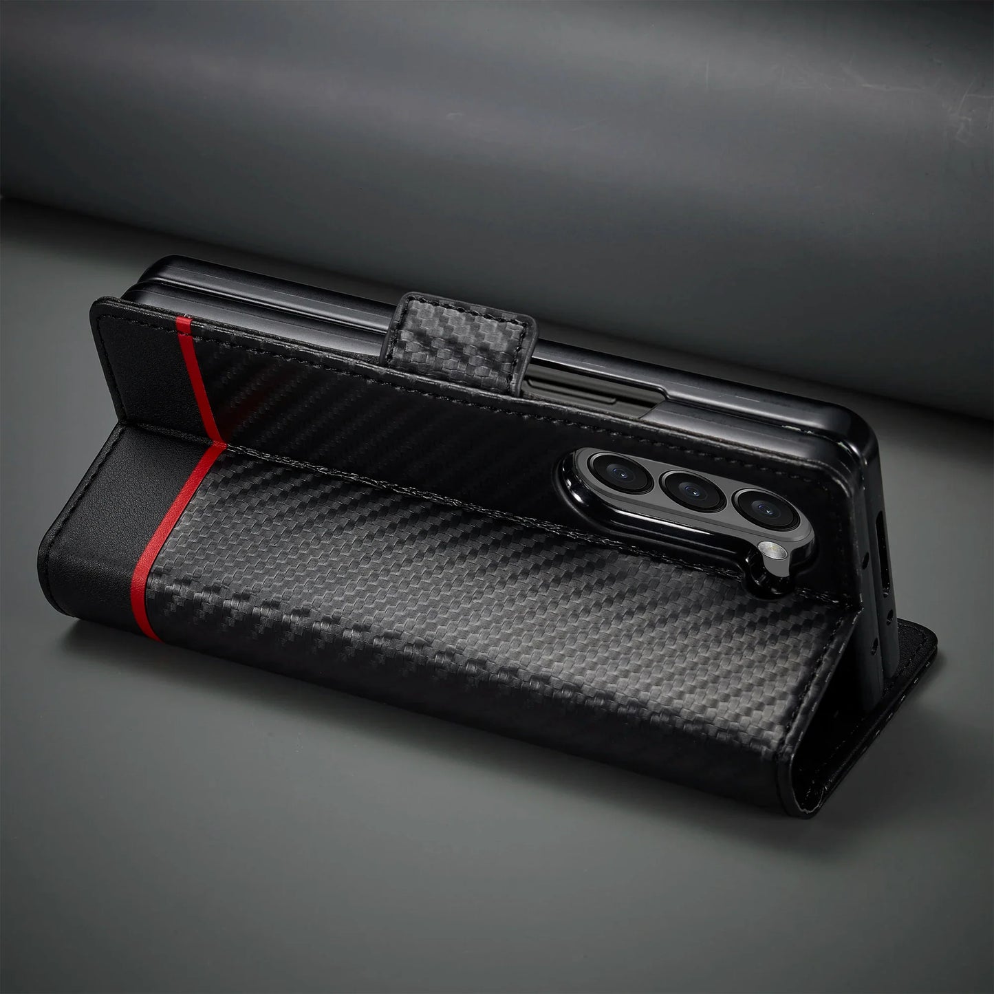 Samsung Z Fold Carbon Fiber Wallet Case