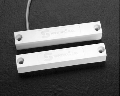 Sentrol 1045T-N Hardwired Reed Switch – White | 32mm Detection Gap | 1x N/C Output | Surface Mount Security Contact