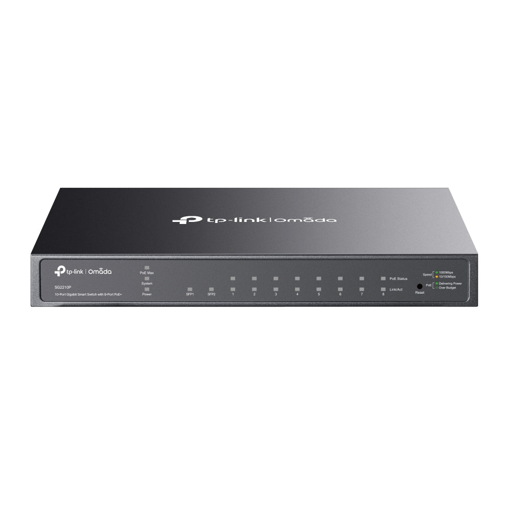 TP-Link SG2210P – Omada 10-Port Gigabit Smart Managed Switch with 8-Port PoE+