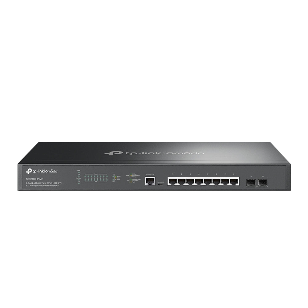 TP-Link SG3210XHP-M2 – Omada 8-Port 2.5GBASE-T & 2-Port 10GE SFP+ L2+ Managed Switch with 8-Port PoE+