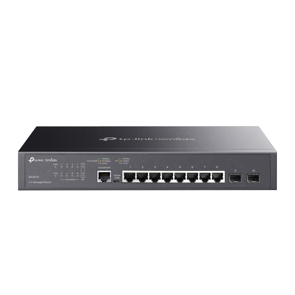 TP-Link SG3210 – Omada 8-Port Gigabit L2+ Managed Switch with 2× SFP Slots