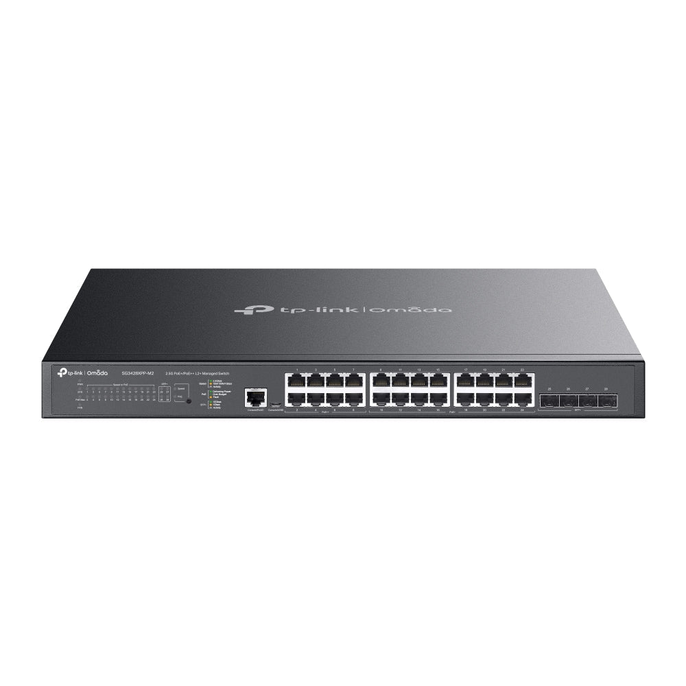 TP-Link SG3428XPP-M2 – Omada 28-Port 2.5G PoE++ L2+ Managed Switch with 10G SFP+ Uplinks