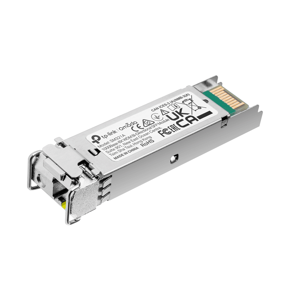 SM321A | TP-Link Omada 1000Base-BX WDM Bi-Directional SFP Module – 20km Single-Fiber Transmission