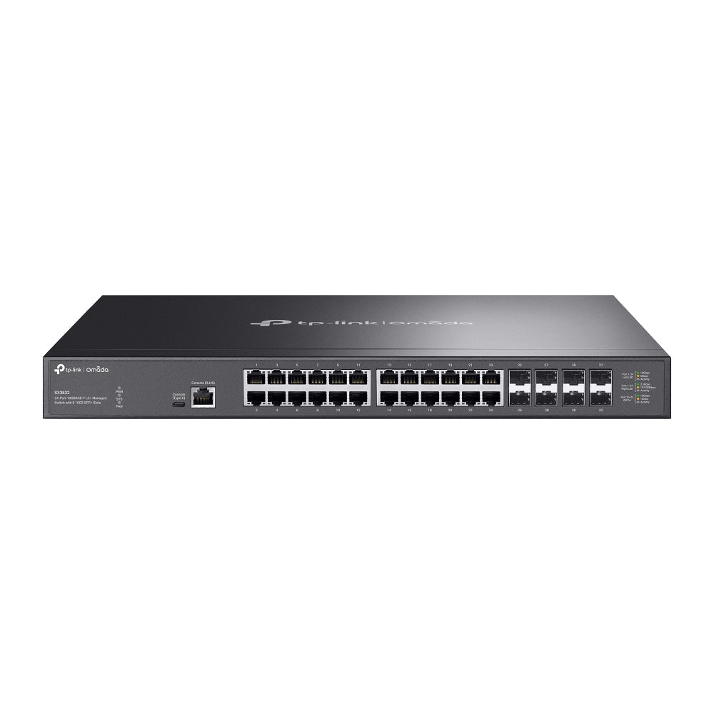 TP-Link Omada SX3832 — 24-Port 10GBASE-T L2+ Managed Switch with 8× 10G SFP+ Slots