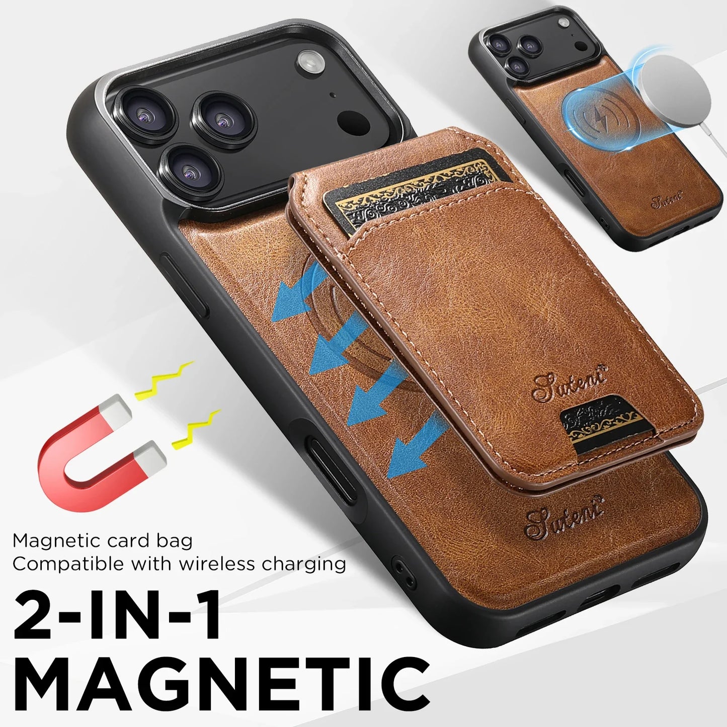 Faux Leather iPhone Cardholder Case