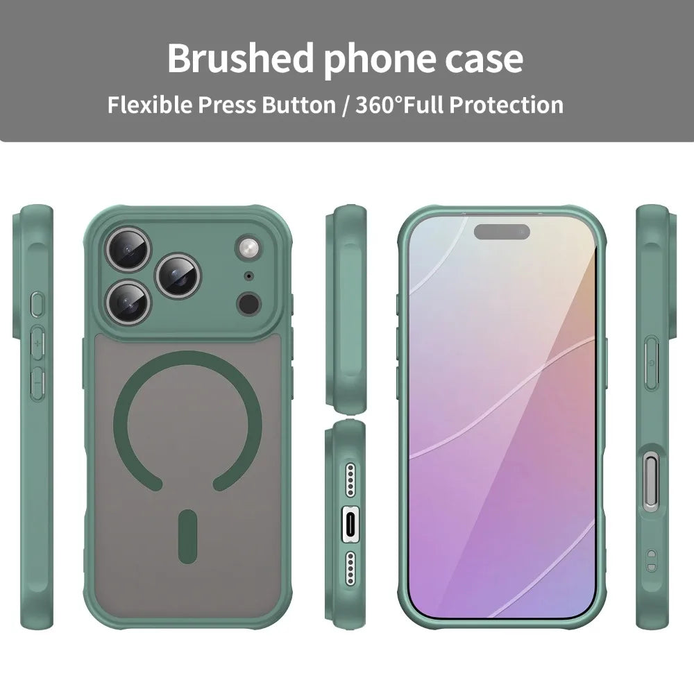 iPhone 17 Shockproof Matte Translucent Case