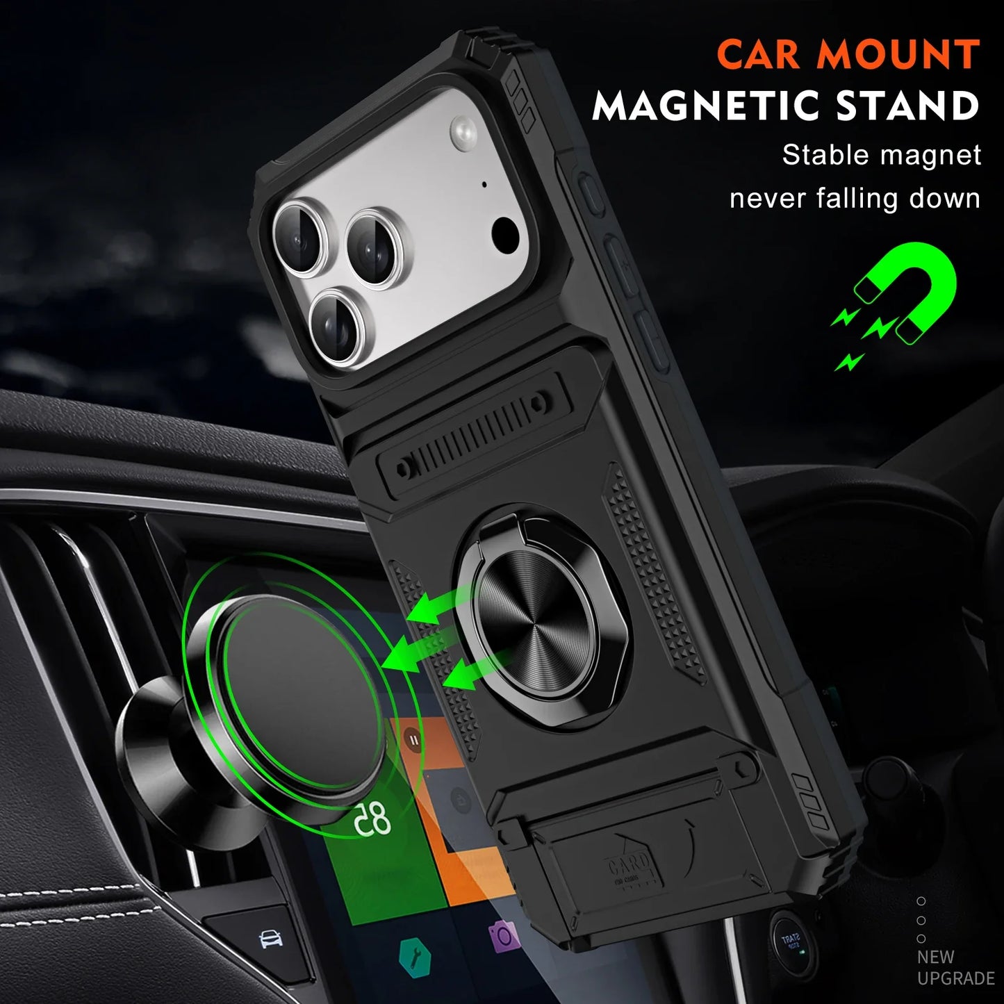 iPhone 17 Shockproof Cardholder Case