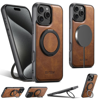 iPhone Ring Holder Leather Phone Case