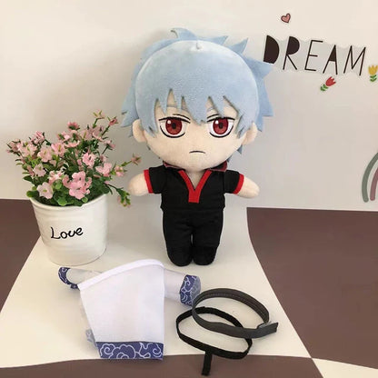 Sakata Gintoki Plush Silver Soul Anime Handmade Plush 20cm