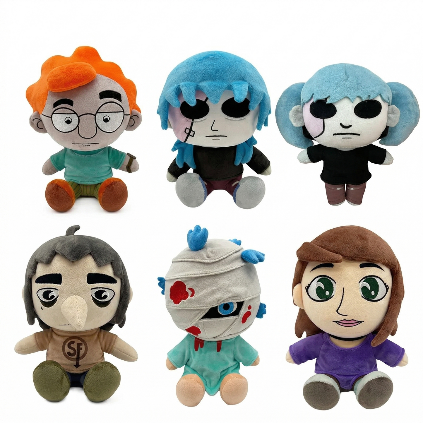 Psychological Thriller Game Character Sally M, Todd M, Larry J ,Bandage Kid, Ash C. Plushies Room 402 Paranormal Mystery Plushies 20cm