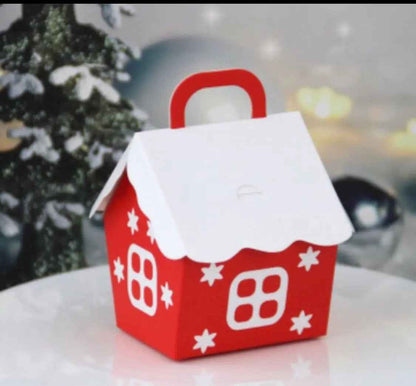 36pcs Santa Claus Christmas House Gift Boxes – Holiday Cookie, Candy, Bakery, Cake & Biscuit Packaging for Christmas Party Favors and Gifts