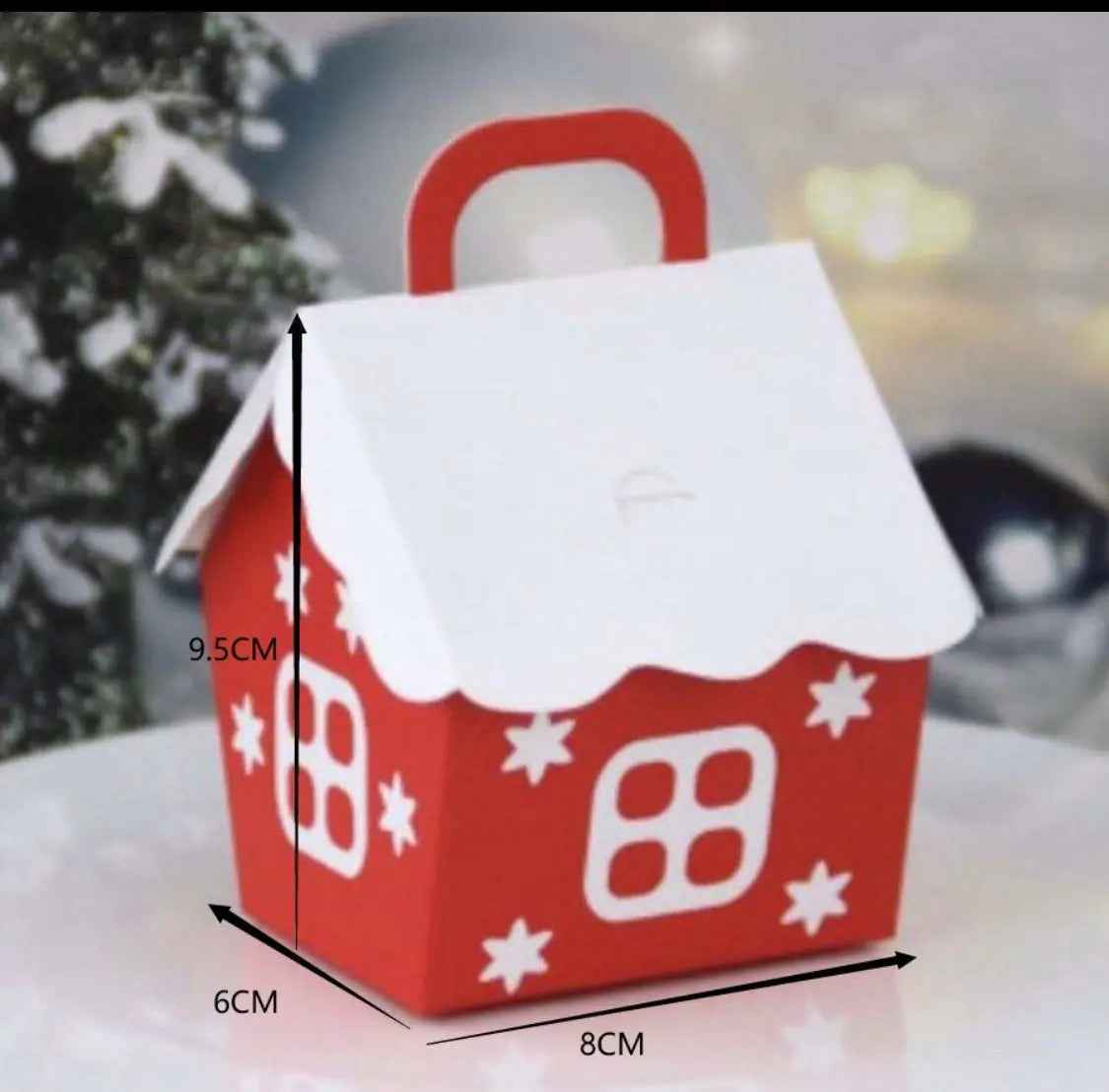 36pcs Santa Claus Christmas House Gift Boxes – Holiday Cookie, Candy, Bakery, Cake & Biscuit Packaging for Christmas Party Favors and Gifts