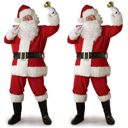 Santa Claus Suit Costume 7 pcs  (EXTRA LARGE)