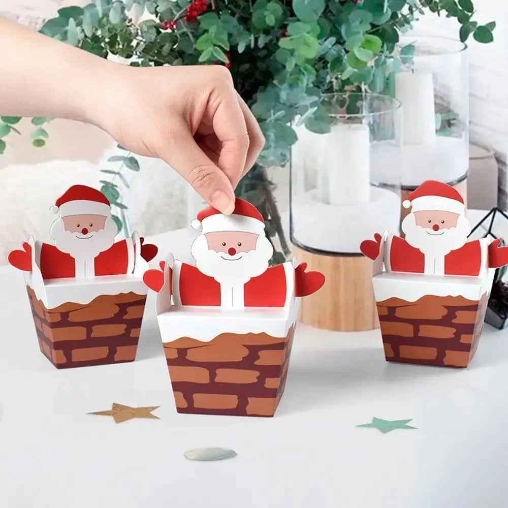 20PCS Santa Claus Christmas Cookie & Cupcake Bakery Boxes – Festive Holiday Gift Boxes