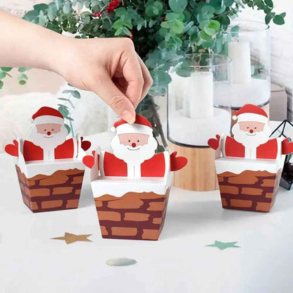 20PCS Santa Claus Christmas Cookie & Cupcake Bakery Boxes – Festive Holiday Gift Boxes