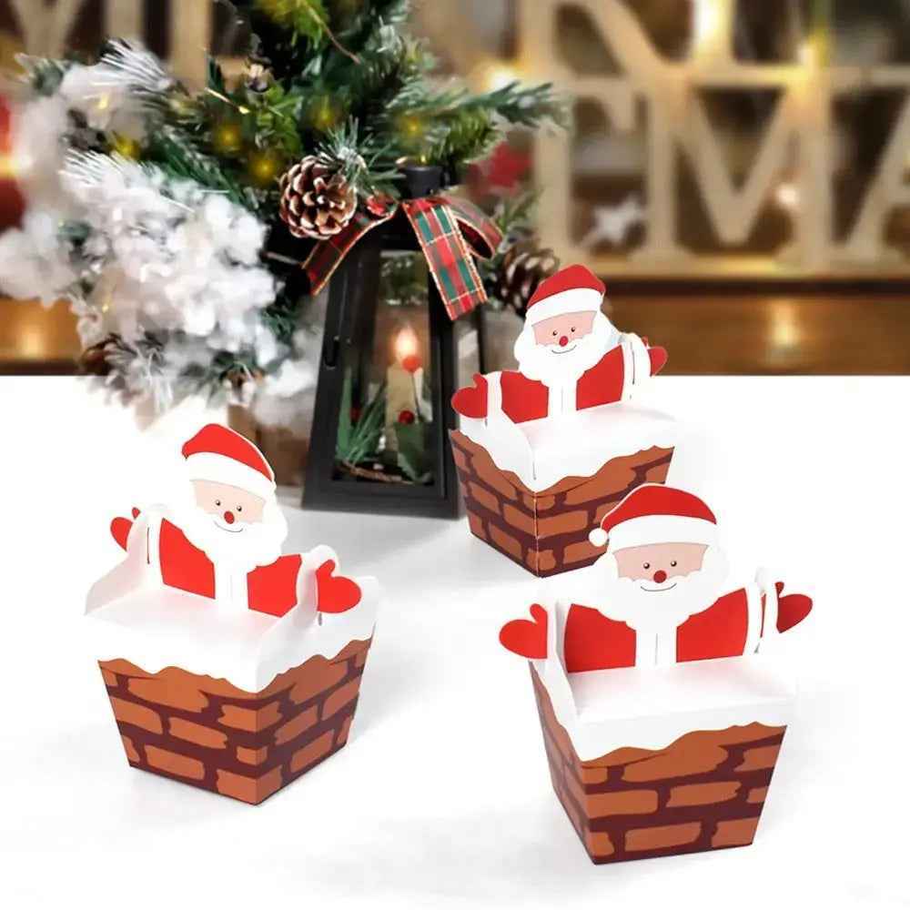 20PCS Santa Claus Christmas Cookie & Cupcake Bakery Boxes – Festive Holiday Gift Boxes