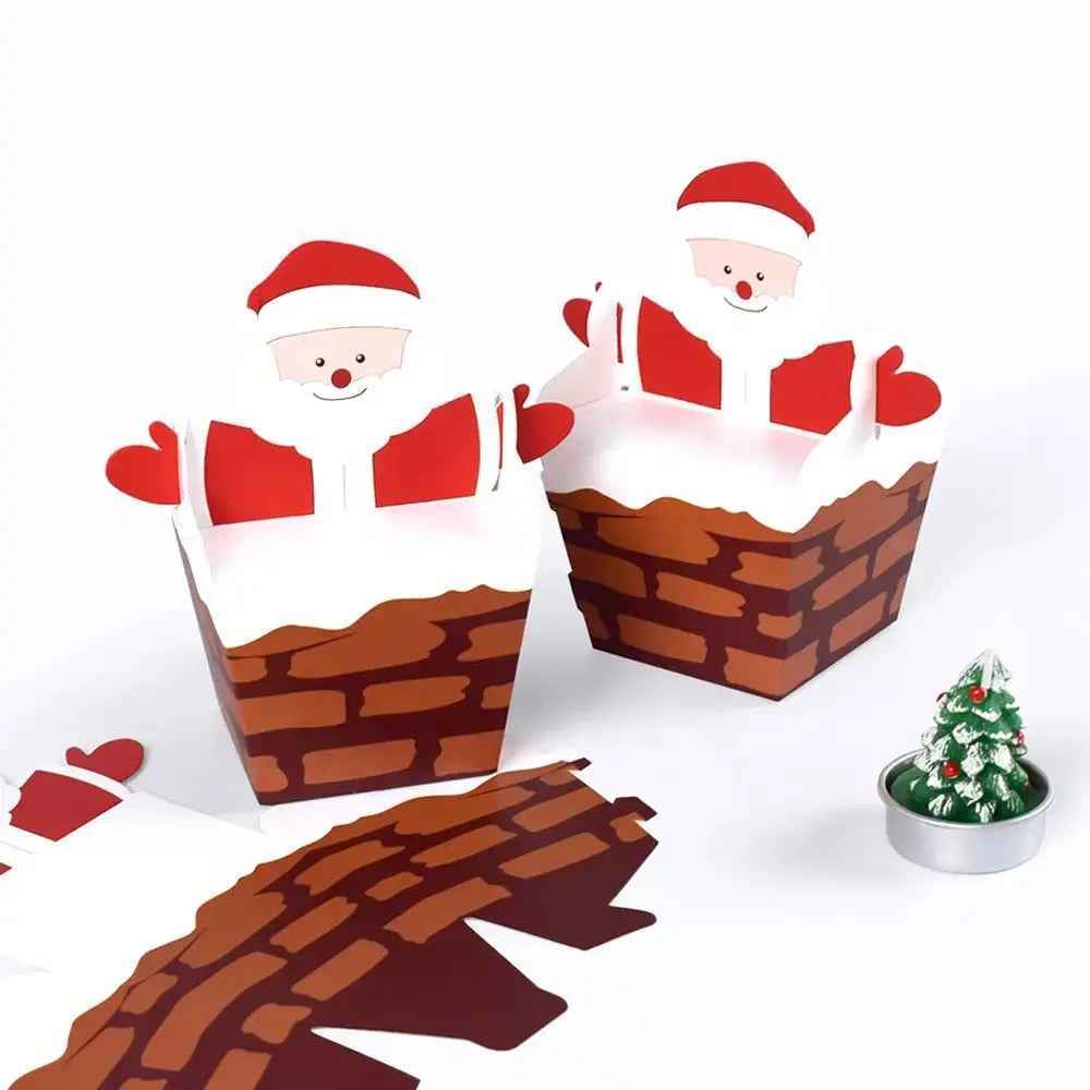 20PCS Santa Claus Christmas Cookie & Cupcake Bakery Boxes – Festive Holiday Gift Boxes