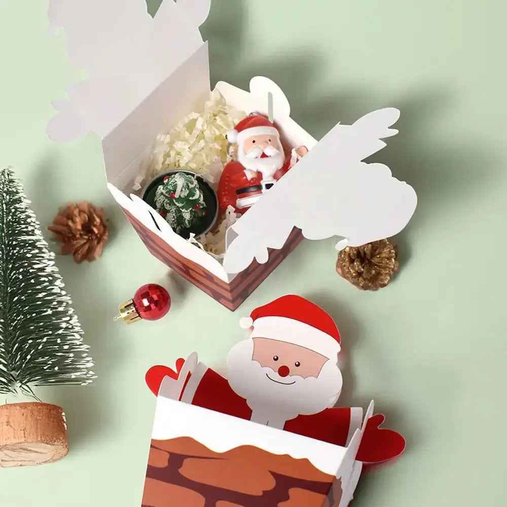 20PCS Santa Claus Christmas Cookie & Cupcake Bakery Boxes – Festive Holiday Gift Boxes