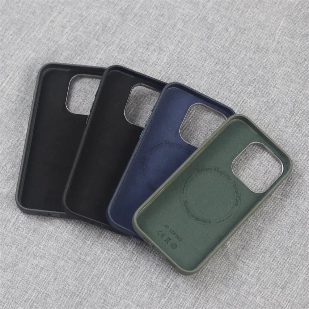 MagSafe PU Leather iPhone Case