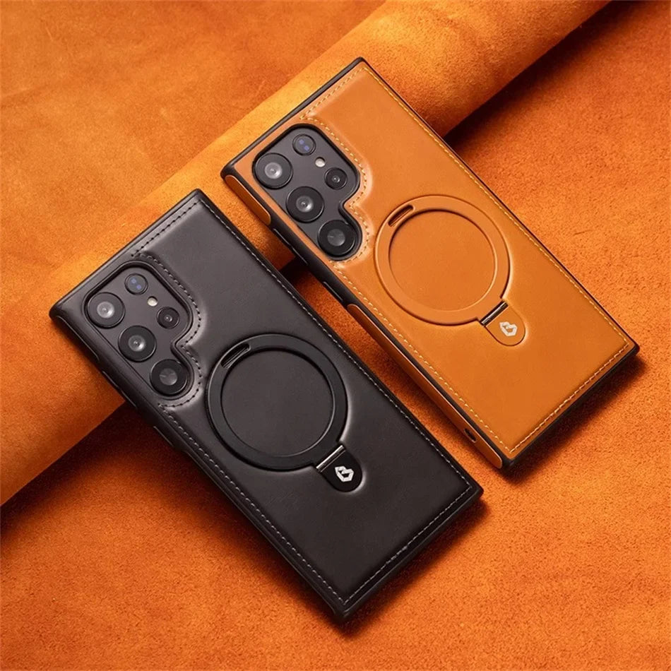 Samsung PU Leather Ring Holder Case