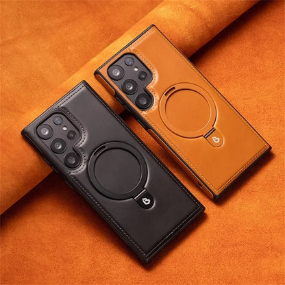 Samsung PU Leather Ring Holder Case