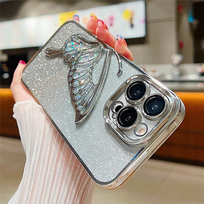 Gradient Butterfly iPhone Shockproof Clear Case
