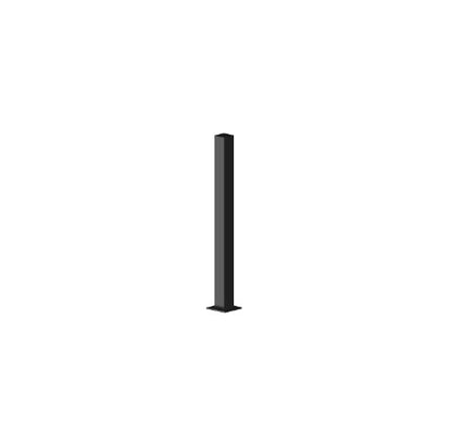 SQ1300B 100WX100DX1270H (MM) BLACK SQUARE BARRIER BOLLARD DURAGAL POST EPOXY ZINC POWDER (Contact Us for Shipping Details)
