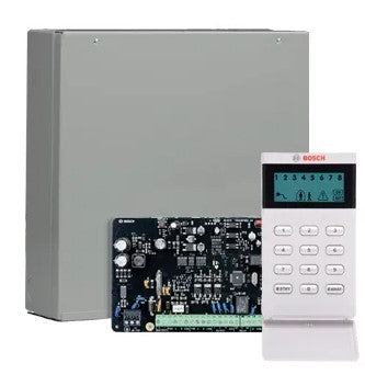 BOSCH Solution 2000 Alarm Kit with ICON LCD Keypad, MW300 Metal Cabinet & Siren Kit – ICP-SOL2-P Security System | Part No. K2000-ND-ICON